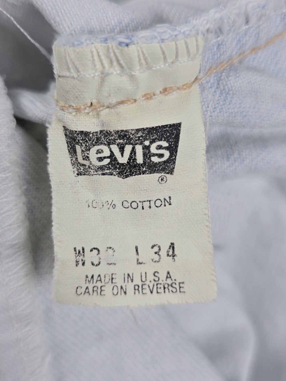 Vintage Levi’s SilverTab Relaxed Fit Jeans 32x34 Made in USA 1992 Light Wash - Picture 11 of 16